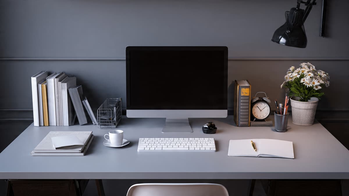 Clean desk with minimal visual clutter