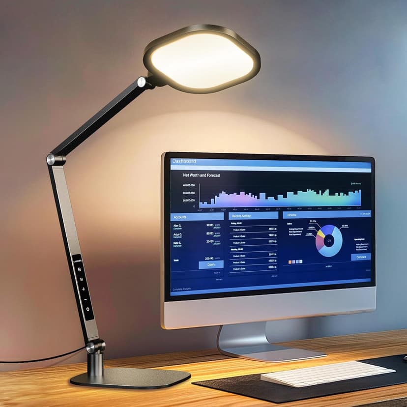 Desk Lamp with Swing Arm for Home Office