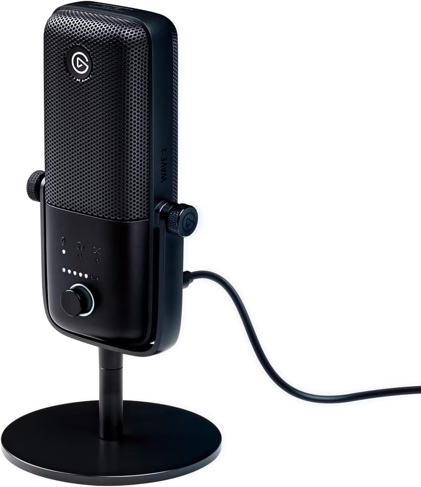 Elgato USB condenser microphone on desk stand