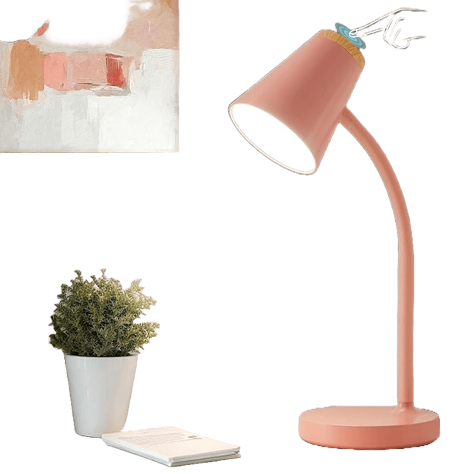 Small Pink LED Desk Lamp
